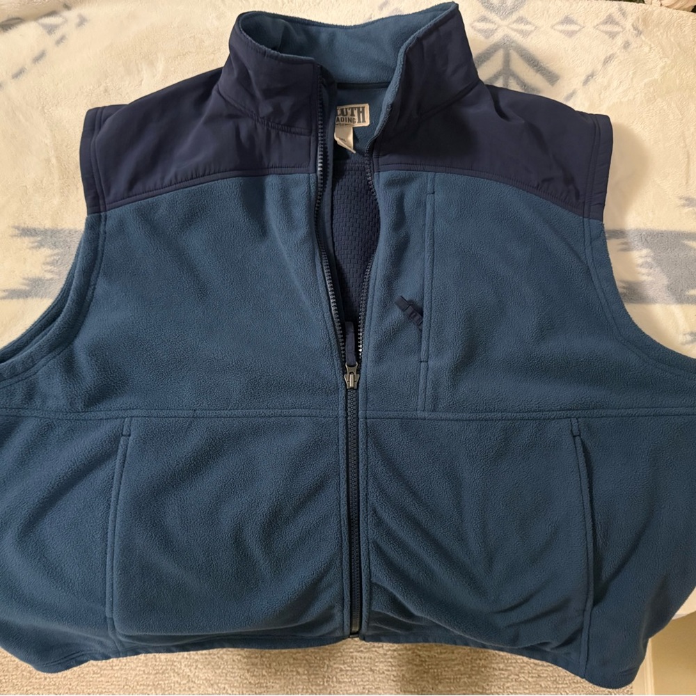 Duluth Trading Co Navy Blue Fleece Vest 3XL